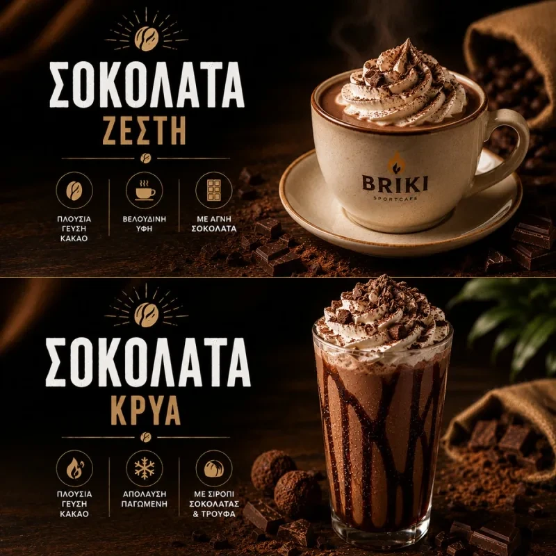 Σοκολάτα βιεννουά από το μενού του Briki