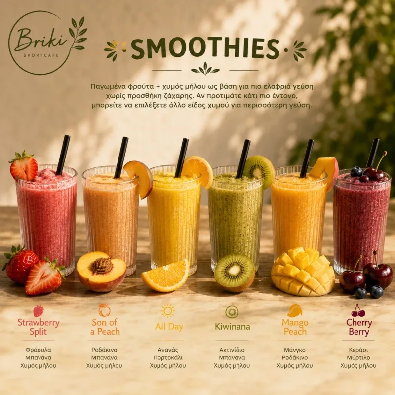 Smoothies από το μενού του Briki