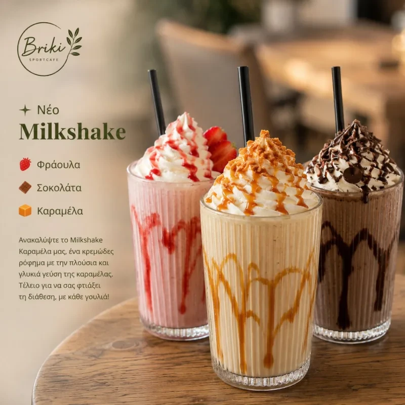 Milkshake από το μενού του Briki